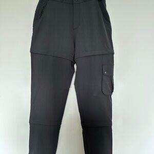 Outdoor Voices Black Convertible Track Pants with Cargo Pocket